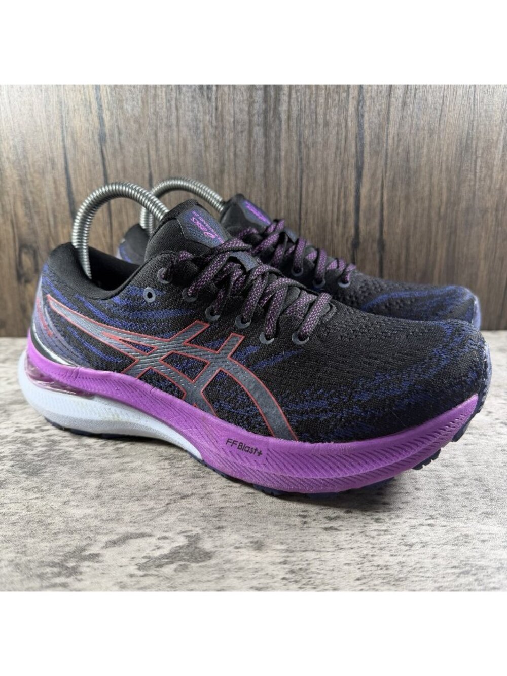 Asics Gel-Kayano 29 Women's Size 8 Running Shoes Black Purple Blue *NO INSOLES*